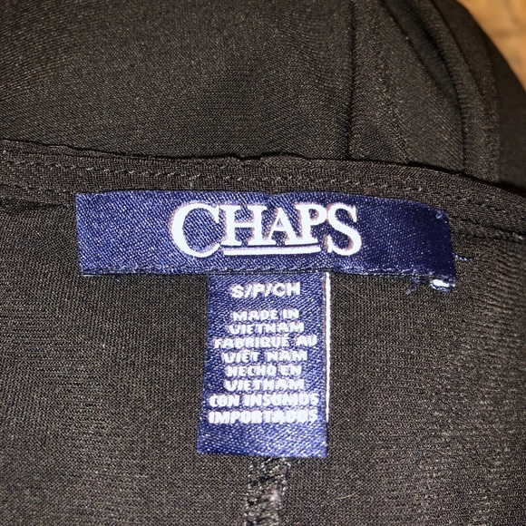 Black Sleeveless Dress with White Detail at Bottom - Picture 9 of 9